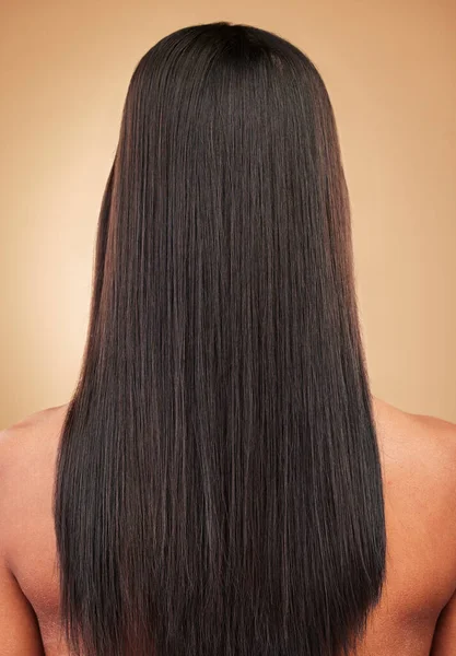 Vlasy Žena Záda Krása Kosmetika Šamponem Keratin Ošetření Lesk Izolované — Stock fotografie
