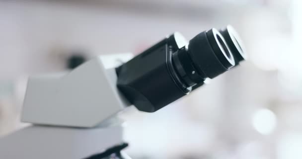 Mikroskop Vybavení Vědecké Nástroje Laboratoři Pro Vědecký Výzkum Vizi Nebo — Stock video
