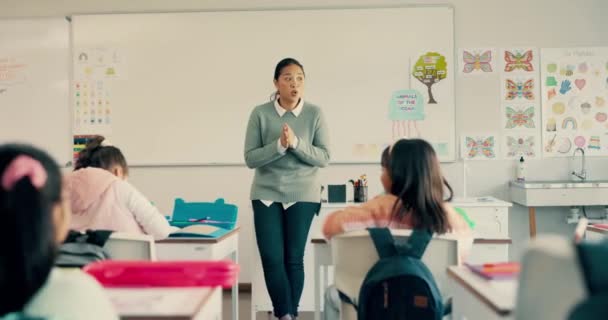 Школа Освіта Діти Рукою Виховані Класі Уроків Навчання Тестування Навчання — стокове відео