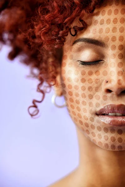 Cuidados Com Pele Tecnologia Reconhecimento Facial Para Beleza Com Uma — Fotografia de Stock