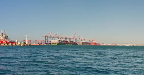 Port Navă Ocean Pentru Livrarea Transport Bărci Pentru Transport Maritim — Videoclip de stoc