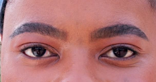 Wizja Kobieta Zbliżenie Portret Oczu Optycznym Optometry Lub Opieki Oka — Wideo stockowe