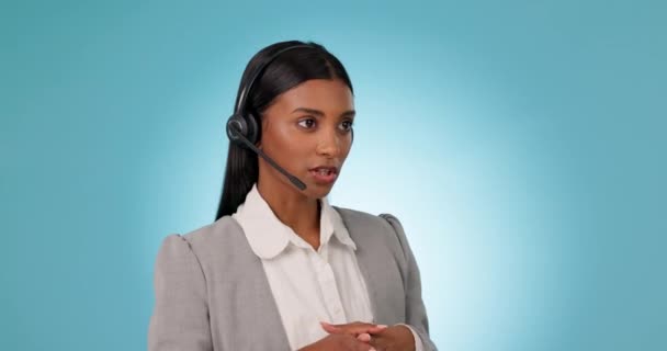 Call Center Talking Woman Studio Customer Service Συχνές Ερωτήσεις Ερωτήσεις — Αρχείο Βίντεο