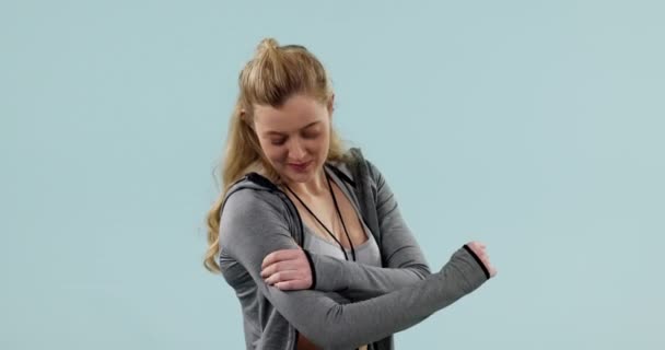 Sporcu Omuz Ağrısı Spor Antrenman Spor Salonundaki Sağlık Hizmetlerinden Dolayı — Stok video