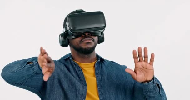 Озил Руки Человек Студии Инноваций Цифрового Будущего Игрового Опыта Метаверса — стоковое видео