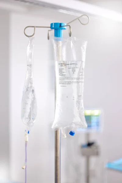 Hospital Atención Médica Goteo Intravenoso Para Medicamentos Una Sala Apoyo — Foto de Stock