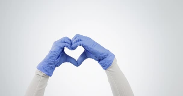 Mani Cardiache Assistenza Sanitaria Medico Con Supporto Fiducia Cardiologia Emoji — Video Stock