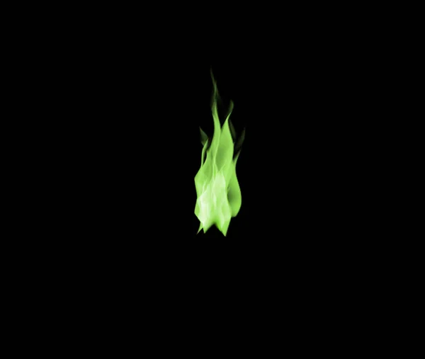 Green Flame Heat Light Black Background Texture Pattern Burning Energy — Stock Photo, Image
