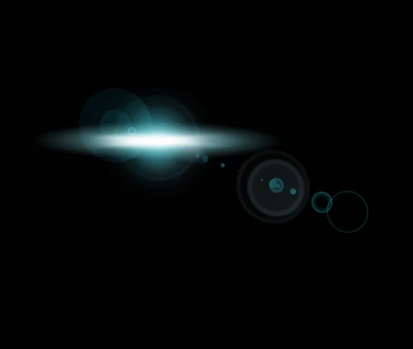 Luz Laser Clarão Azul Espaço Sobre Fundo Escuro Noite Para — Fotografia de Stock