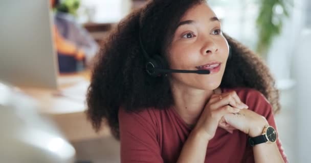 Mujer Comunicación Consultoría Línea Call Center Para Atención Cliente Asesoría — Vídeo de stock