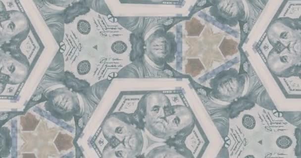 Деньги Доллар Наложение Наличных Денег Валюту Сбережения Инвестиции Финансы Богатство — стоковое видео