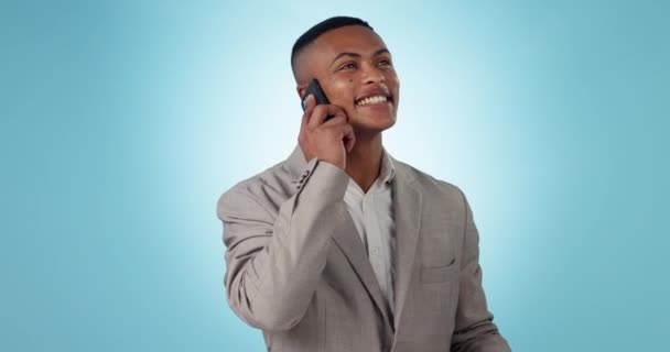 Biznesmen Telefon Komunikacja Dla Możliwości Kariery Tworzenie Sieci Kontaktów Doradztwo — Wideo stockowe