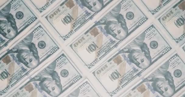 Dollar Monnaie Argent Avec Des Bons Caisse Pour Richesse Épargne — Video