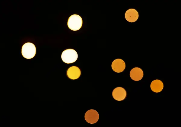 Gold Bokeh Mockup Lights Dark Background New Year Christmas Festive — Stock Photo, Image