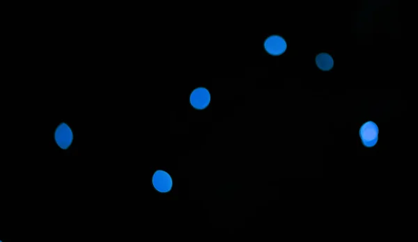 Bokeh Blue Lights Dark Wallpaper Pattern Texture Dots Mockup Cosmic — Stock Photo, Image