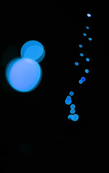 Bokeh Blue Lights Dark Wallpaper Pattern Texture Dots Mockup Cosmic — Stock Photo, Image