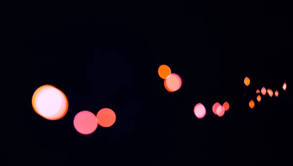 Bokeh Red Color Dots Black Background Pattern Texture Lights Mockup — Stock Photo, Image