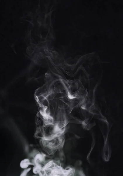 Rauch Nebel Und Luft Auf Dunklem Grund Verschmutzung Mit Dampfwelle — Stockfoto