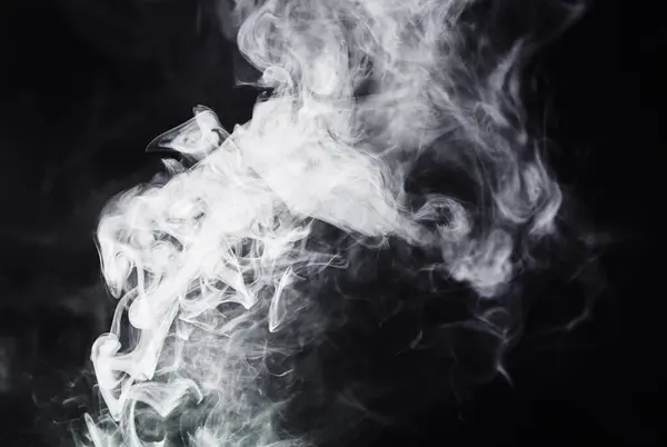 Fumo Effetto Bianco Sfondo Nero Con Texture Creativa Mockup Arte — Foto Stock