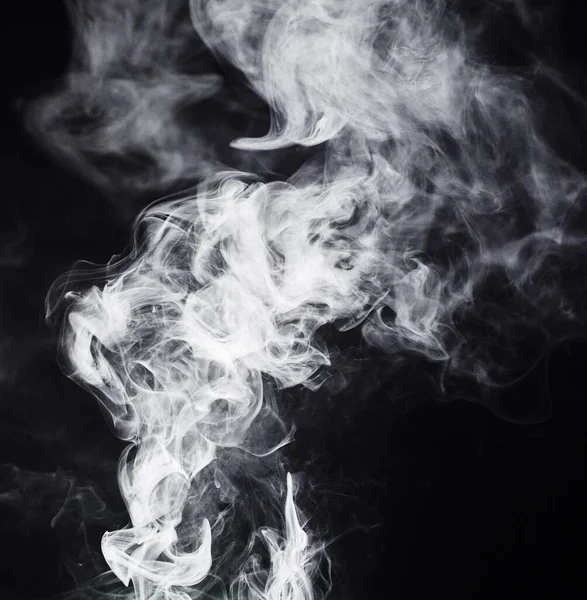 Vape Bílý Vzor Kouř Černém Pozadí Texturou Makupem Abstraktním Výtvarným — Stock fotografie
