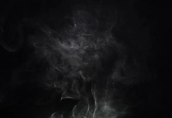 Fumo Sfondo Nero Incenso Nebbia Gas Carta Parati Spazio Mockup — Foto Stock