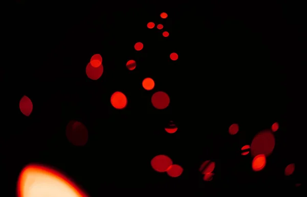 Vermelho Confete Bokeh Estúdio Com Fundo Escuro Para Celebração Evento — Fotografia de Stock