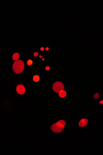 Bokeh Rote Punkte Und Lichter Auf Schwarzem Hintergrund Mit Muster — Stockfoto