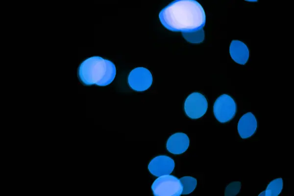 Боке Блакитні Крапки Темний Фон Світильником Або Іскрою Макет Простору — стокове фото