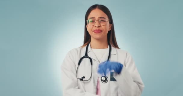 Studio Donna Medico Pensare Benessere Medico Idee Cardiologia Soluzione Medicina — Video Stock