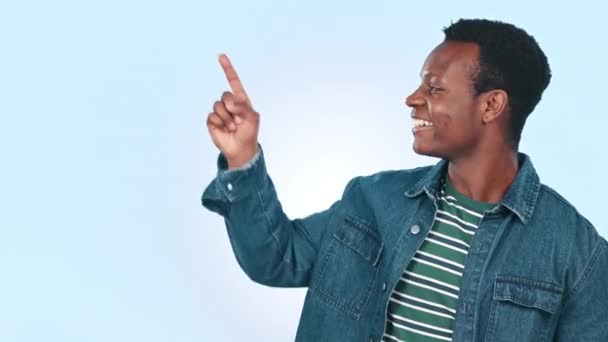 Gülümse Işaret Stüdyoda Pazarlama Promosyon Reklam Için Yeri Olan Siyah — Stok video