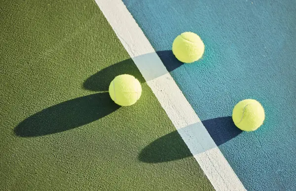 Bal Tennisbaan Gras Voor Atleet Spel Voor Fitness Gezondheid Als — Stockfoto