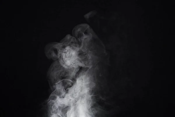 Fumaça Fundo Escuro Névoa Nevoeiro Gás Papel Parede Espaço Mockup — Fotografia de Stock
