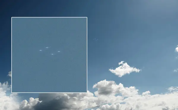 Ufo Rymdfarkoster Himlen Och Främmande Kameraskärmen Utomhus Surrealistiskt Tefat Flyga — Stockfoto