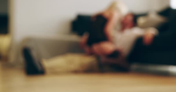 Çift Seks Çamaşırı Birlikte Seks Için Evde Bulanık Libido Romantizm — Stok video