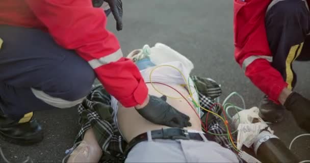 Emergenza Lesioni Persone Strada Incidenti Disastri Incidenti Auto Salvare Paziente — Video Stock