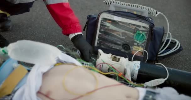 Аварія Надзвичайні Ситуації Люди Дорозі Травм Надання Першої Допомоги Автокатастрофи — стокове відео