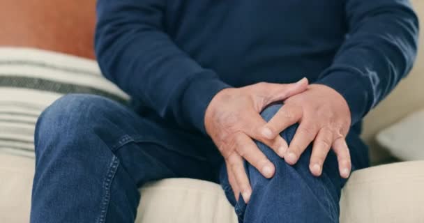 Handen Benen Knie Pijn Met Persoon Massage Fysiotherapie Orthopedisch Met — Stockvideo