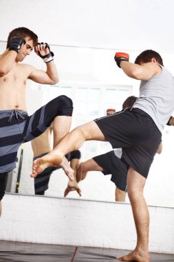 Dövüş sanatları, kickboks ve erkekler spor için spor, antrenman ve formda, güçlü ve MMA ile dövüşürler. Dojo 'da egzersiz, antrenman ve atlet, boksör, aksiyon ve kas ile yarışma veya yarışma.