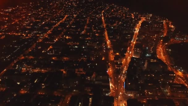 Ville Nuit Drone Paysage Voyages Circulation Rue Urbaine Avec Des — Video