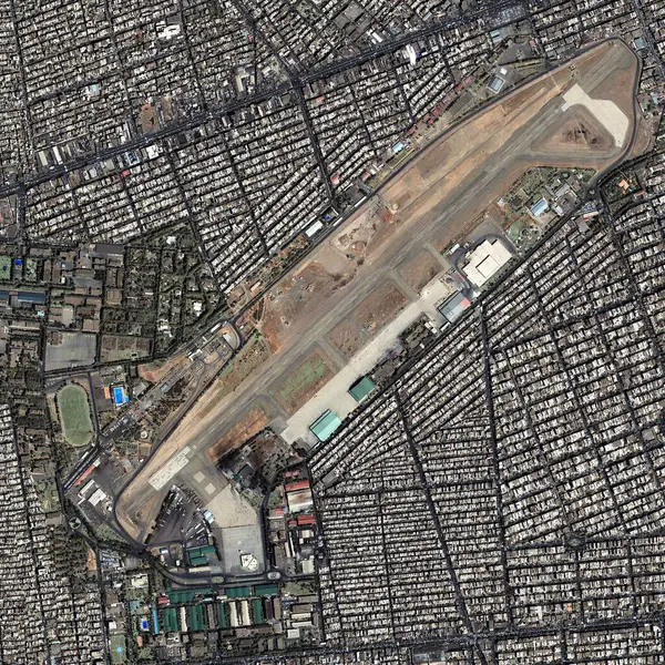 Cidade Aérea Drone Visão Satélite Bairro Estrada Urbana Construção Paisagem — Fotografia de Stock