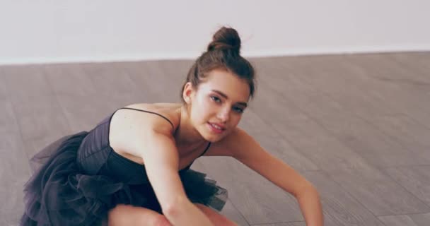 Visage Danse Femme Étirement Ballet Performance Avec Bien Être Talent — Video