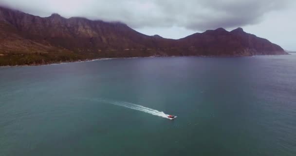 Выше Путешествие Лодка Воде Транспортировки Морских Приключений Отдыха Бали Беспилотный — стоковое видео