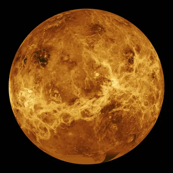 Venus Planet Universe Solar Eclipse Science Mock Space Black Background — Stock Photo, Image