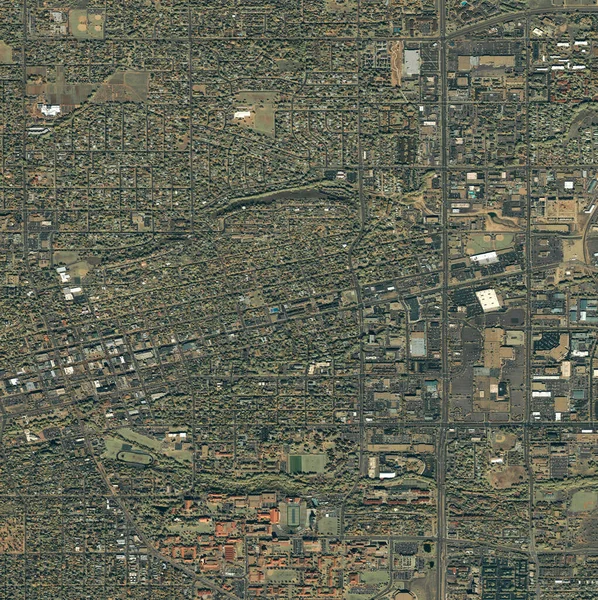 Aerial Mapa Padrão Visão Por Satélite Estrada Urbana Construção Terra — Fotografia de Stock