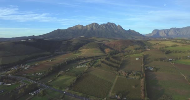 Góry Rolnictwo Wsi Horyzontem Dronem Społeczność Przyrodzie Dla Rolnictwa Inwestycji — Wideo stockowe