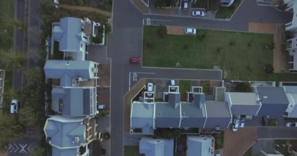 Telhado Prédios Apartamentos Campo Com Drone Comunidade Luxo Com Desenvolvimento — Vídeo de Stock