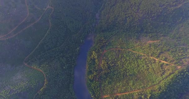 Drone Granja Agua Para Sostenibilidad Agricultura Crecimiento Campo Para Medio — Vídeos de Stock