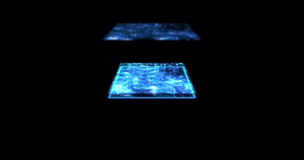 Holographique Micropuce Processeur Numérique Pour Les Technologies Information Stockage Données — Video