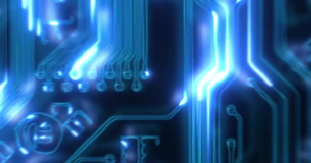 Micropuce Ordinateur Hologramme Carte Circuit Imprimé Pour Programmation Codage Technologie — Video