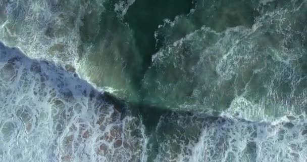 Drone Agua Mar Olas Naturaleza Paisaje Con Viajes Medio Ambiente — Vídeo de stock
